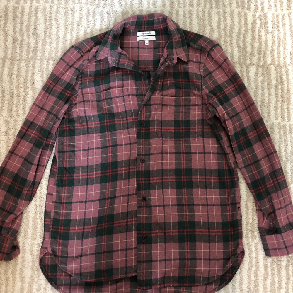 MADEWELL WOMEN’s FLANNEL-PURPLE/MAROON